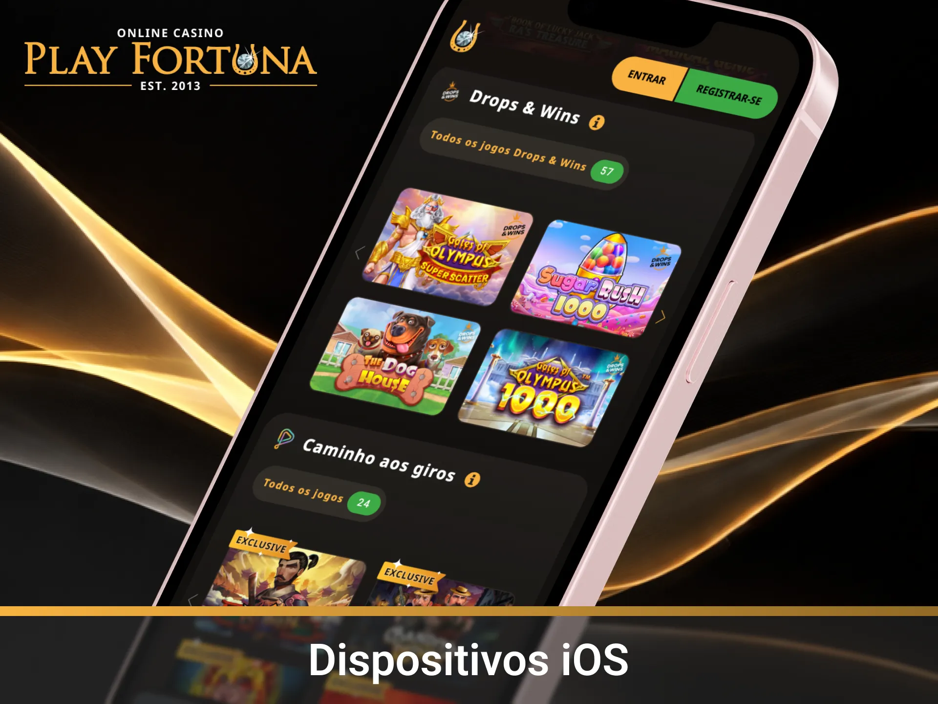 Confira quais modelos de iPhone suportam o App Play Fortuna oficial.